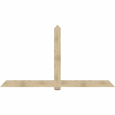 Ekena Millwork Eugene Rough Sawn Timber Gable Bracket, Douglas Fir, 108"W x 58"H x 6"D x 6"F, 13/12 Pitch GBW108X58X0606EUG00RDF